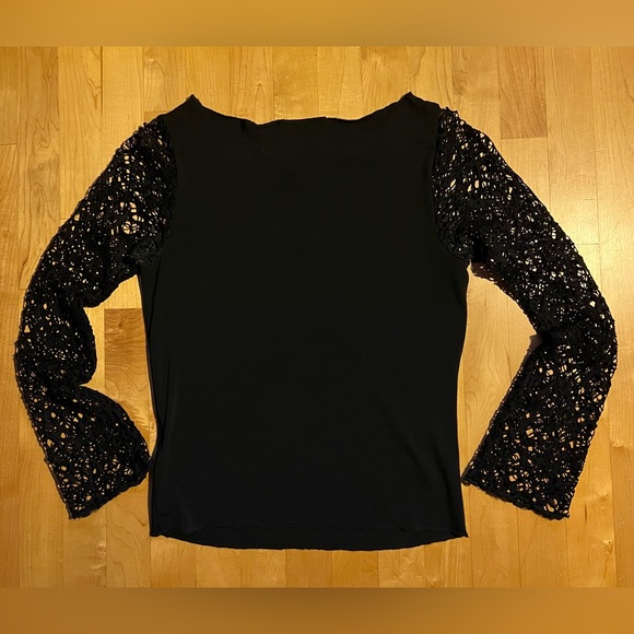 🏍️🌹Rose & Dagger Lace Sleeve| Long Sleeve Top | Poly Spandex Blend | Small - Picture 11 of 16